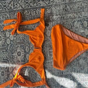 Beach Riot Orange Bikini Set